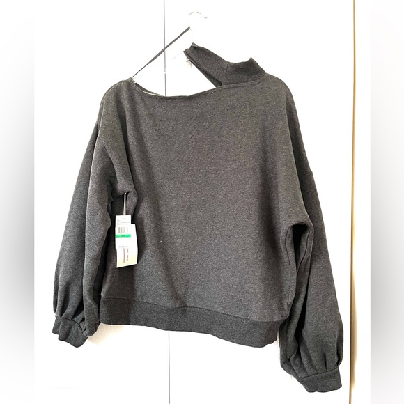 Two by Vince Camuto Cutout/Off Shoulder Sweater Bishop Sleeves sz Large - Picture 4 of 7